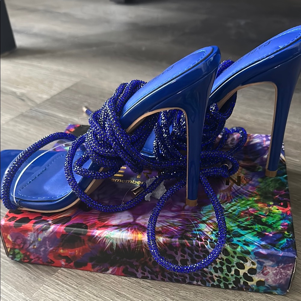 Cape Robbin Vibrant Blue Strappy Heels